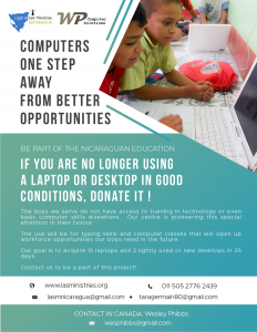 Computers for Nicaragua flyer